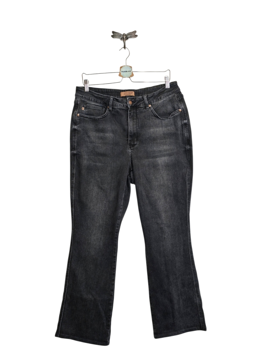 Judy Blue High Waist Tummy Control Black Bootcut Denim Jeans 88787 18W - Picture 2 of 15